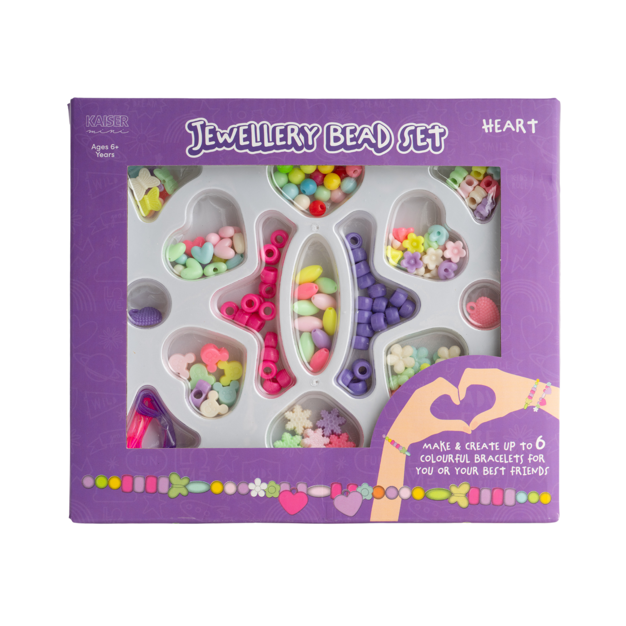 Kaiser Creative Club - Kids Mega Bead Set Sml - HEART